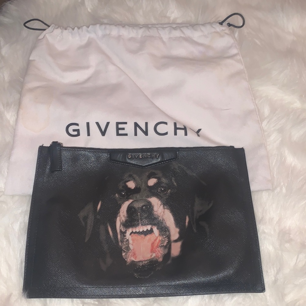 Givenchy Rottweiler zip clutch bag
